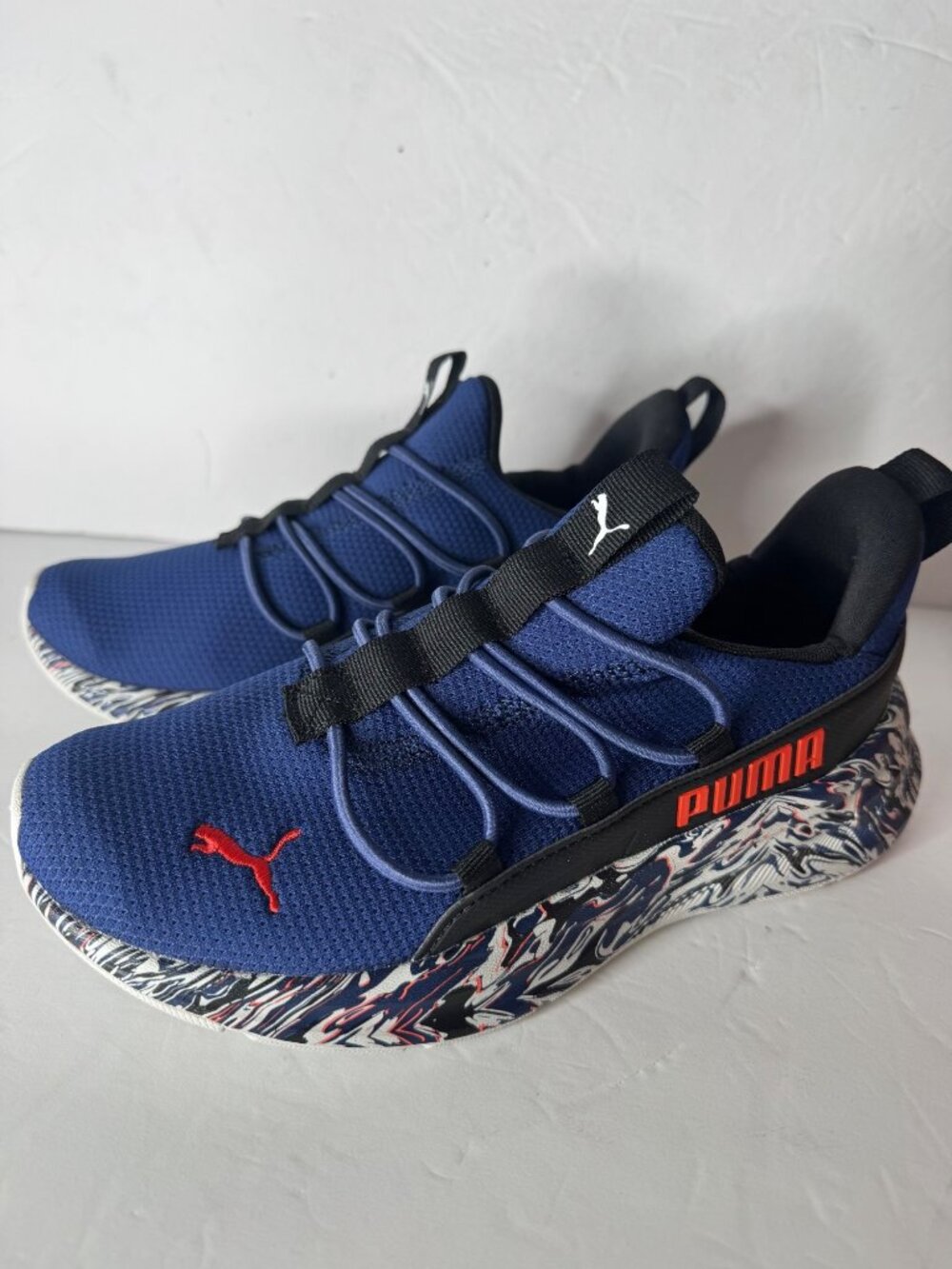 PUMA One4All 2.0 Slip On Sneakers Big Kids US 4.5 Shoes Crazy Kits Jr. Blue Red - Picture 3 of 7